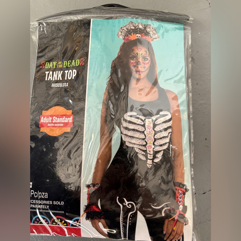 Day of the Dead Tank Top with Skeleton Design